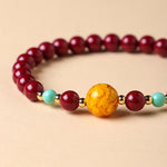 Buddha Stones Cinnabar Turquoise Keep Away Evil Spirits Bracelet
