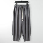 Buddha Stones Summer Solid Color Drawstring Ankle-Length Men's Harem Pants With Pockets