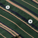 Buddha Stones Retro Color Blocked Stripes Long Sleeve Button Men's Cotton Shirts With Pocket