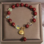 Buddha Stones Sandalwood Lucky Bag Charm Healing Bracelet