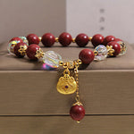 Buddha Stones Sandalwood Lucky Bag Charm Healing Bracelet