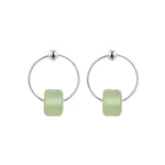 Buddha Stones 925 Sterling Silver Hetian Jade Prosperity Earrings