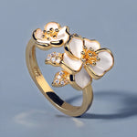 Buddha Stones Daisy Copper Luck Balance Ring