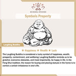 Buddha Stones Jade Laughing Buddha Prosperity Luck Necklace Pendant