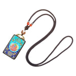 Buddha Stones Medicine Buddha Ebony Wood Peace Necklace Pendant