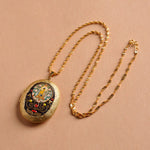 Buddha Stones Copper Kwan Yin Avalokitesvara Zakiram Wealth Pendant Necklace