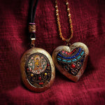 Buddha Stones Copper Kwan Yin Avalokitesvara Zakiram Wealth Pendant Necklace