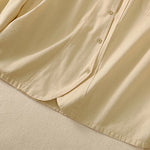 Buddha Stones Spring Lapel Long Sleeve Plain Women's Cotton Buttons Shirt With Pockets