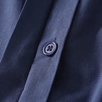 Buddha Stones Summer Stand Collar Short Sleeve Plain Women's Buttons Cotton Shirt With Pocket