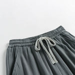 Buddha Stones Summer Drawstring Elastic Waist Frog-Button Ankle-Length Men's Cotton Linen Pants With Pockets