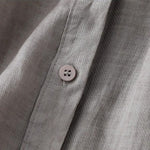 Buddha Stones Plain Crew Neck Buttons Design Three Quarter Sleeve Women's Shirt