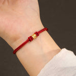 Buddha Stones Tibet Handmade 999 Gold Om Mani Padme Hum Luck Protection Bracelet