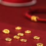 Buddha Stones 999 Gold Ring Design Handmade Luck Braided Red Rope Bracelet Anklet