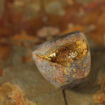 Buddha Stones Golden Arowana Koi Fish Ceramic Teacup Kung Fu Tea Cup