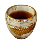 Buddha Stones Handcrafted Golden Arowana Koi Fish Ceramic Teacup Kung Fu Tea Cup Teapot