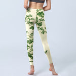 Buddha Stones Fresh Tree Flower Leaf Bird Pattern Print Gym Leggings Women's Yoga Pants