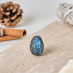 Buddha Stones Ganesh Elephant Figurine Natural Labradorite Healing Protection Statue Home Decoration