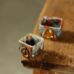 Buddha Stones Hand-painted Dunhuang Meditating Buddha Shino Ceramic Teacup Kung Fu Tea Cup