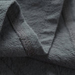 Buddha Stones Summer V-Neck Frog-Button Short Sleeve Clouds Embroidery Cotton Linen Men's Shirt