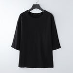 Buddha Stones Summer Casual Crew Neck Men's Half Sleeve Cotton Linen T-Shirt
