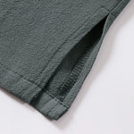 Buddha Stones Summer V-Neck Lapel Half Sleeve Cotton Linen Men's Shirt