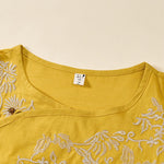 Buddha Stones Casual Floral Pattern Crew Neck Women's Cotton T-shirt