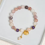 Buddha Stones Golden Silk Jade Fu Character Rabbit Ward Off Evil Spirits Bracelet