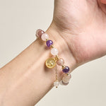 Buddha Stones Golden Silk Jade Fu Character Rabbit Ward Off Evil Spirits Bracelet