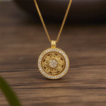 Buddha Stones 925 Sterling Silver Eight Treasures Luo Pan Blessing Necklace Pendant