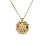 Buddha Stones 925 Sterling Silver Eight Treasures Luo Pan Blessing Necklace Pendant
