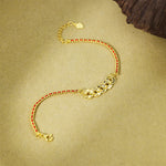 Buddha Stones 925 Sterling Silver Five-Emperor Coins Red String Balance Bracelet