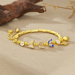 Buddha Stones 925 Sterling Silver Butterfly Flower Balance Bracelet