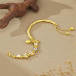 Buddha Stones 925 Sterling Silver Butterfly Flower Balance Bracelet