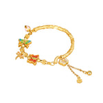 Buddha Stones 925 Sterling Silver Butterfly Flower Protection Bracelet