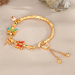 Buddha Stones 925 Sterling Silver Butterfly Flower Protection Bracelet