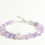 Buddha Stones Natural Aquamarine Peridot Strawberry Quartz Various Crystals Serenity Bracelet