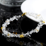 Buddha Stones Natural Aquamarine Peridot Strawberry Quartz Various Crystals Serenity Bracelet