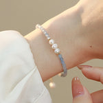 FREE Today: Serenity and Healing Natural Aquamarine Fine 4mm Bead Pearl Bracelet