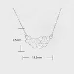 Buddha Stones 999 Sterling Silver Flower Blessing Necklace Pendant