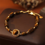 Buddha Stones Natural Tiger Eye Protection Strength Chain Bracelet