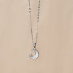 Buddha Stones "FOR DEAREST MOTHER" Moon Star 925 Sterling Silver Calm Necklace Pendants Includes Gift Message Card