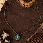 Buddha Stones "FOR DEAREST MOTHER" Peace Buckle Jade 925 Sterling Silver Luck Necklace Pendants Includes Gift Message Card