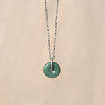 Buddha Stones "FOR DEAREST MOTHER" Peace Buckle Jade 925 Sterling Silver Luck Necklace Pendants Includes Gift Message Card