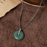 Buddha Stones "FOR DEAREST MOTHER" Peace Buckle Jade 925 Sterling Silver Luck Necklace Pendants Includes Gift Message Card