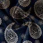 Buddha Stones Pure Cotton Elegant Paisley Pattern Women's Elastic Waist Pants With Pockets