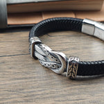 Buddha Stones Knot Design Braided Leather Balance Bracelet