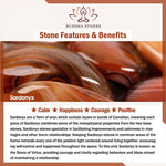 Buddha Stones Sardonyx Double Wrap Braided Leather Success Bracelet