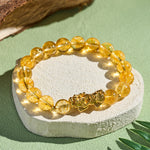 Buddha Stones Natural Citrine PiXiu Prosperity Protection Bracelet