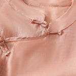 Buddha Stones Summer Retro Plain Frog-Button Stand Collar Women's Sleeveless Vest