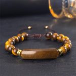 Buddha Stones Amethyst Green Aventurine Tiger Eye Strawberry Quartz Positive Transformation Bracelet